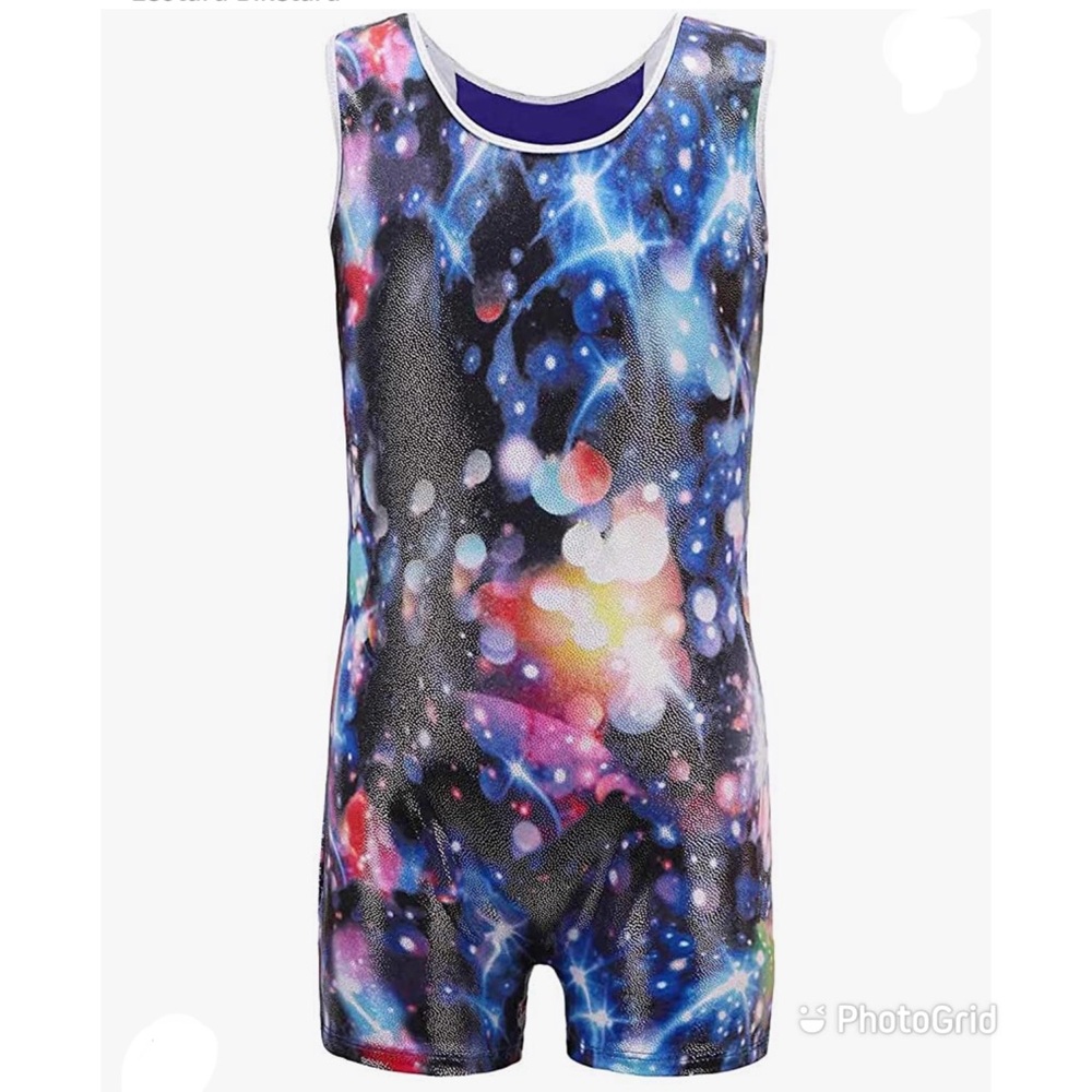 Girls One Piece Gymnastics Unitard